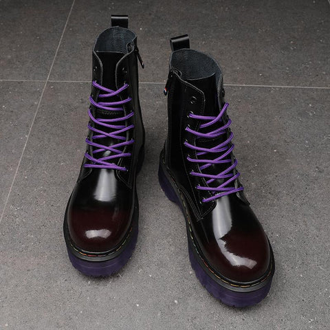 Platform Leather Martenss Boots Platforms Men Punk Motorcycle-BS01004-Veeddydropshipping