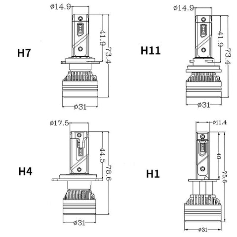 F3 led 90W H4 H7 h4 H8 H11 h13 Car LED Headlights Bulb Fog Light H7-AM00001-Veeddydropshipping