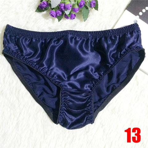 Men&#39;S Underwear Plus Size Briefs Silk Underpants Lightweight-MF01682-Veeddydropshipping