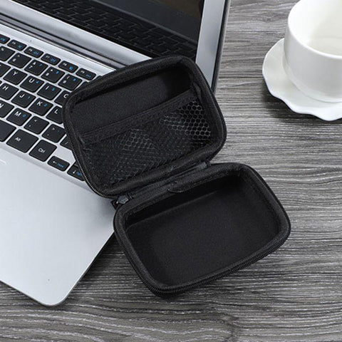 Portable USB Data Cable Organizer Leather Earphone Storage Leather Bag Headphone Case-PA00911-Veeddydropshipping