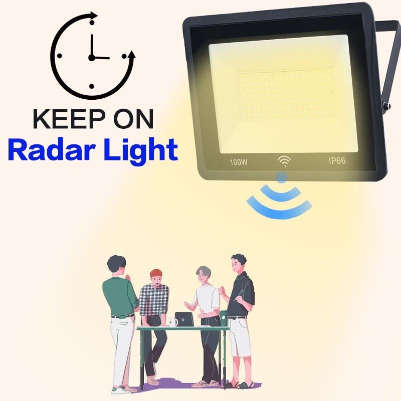 Radar LED Floodlight Outdoor PIR Sensor Light AC220V 10W 20W 30W-TI00873-Veeddydropshipping