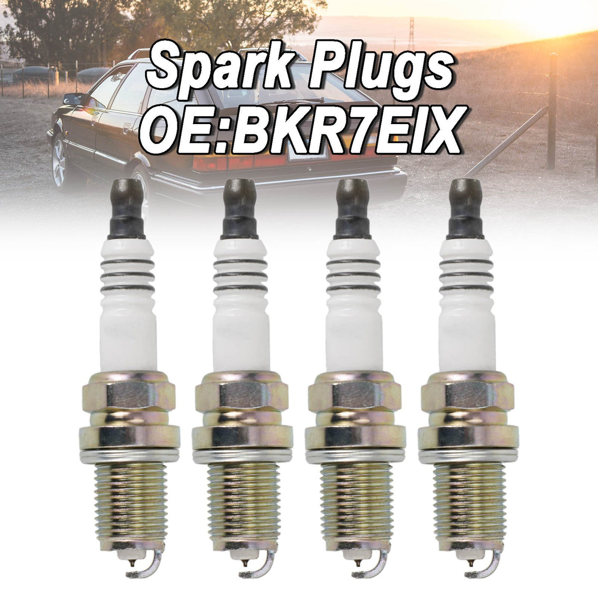 Areyourshop 4x Spark Plugs BKR7EIX 2667 for Audi for BMW for Honda-AM00109-Veeddydropshipping
