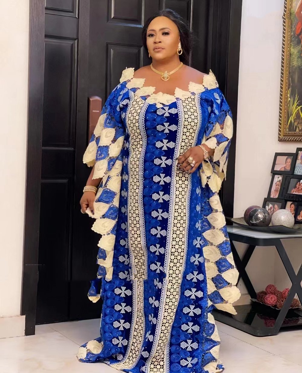 African Women Clothing  Abaya Maxi Dresses-WF01494-Veeddydropshipping