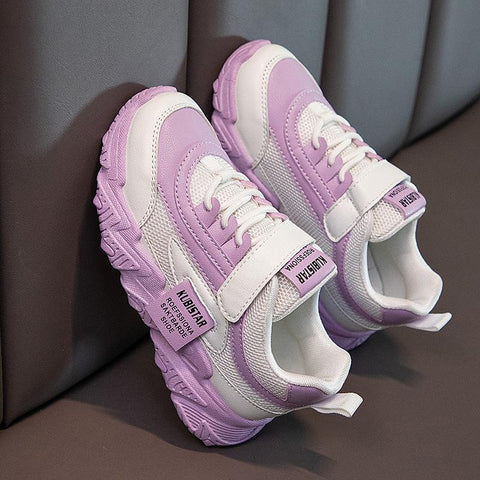 Spring New Kids Sneakers 2023 PU Girls Casual Mesh-TB00119-Veeddydropshipping
