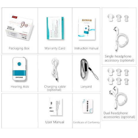 Rechargeable Hearing Aid DHP for Deafness-BH00814-Veeddydropshipping