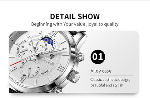 Watches Brand Luxury Man Fashion Watch Leather Waterproof-JW00684-Veeddydropshipping