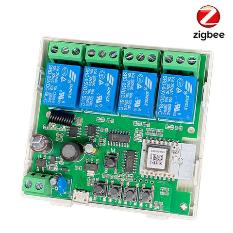 Tuya Smart Inching Zigbee 220V Switch 4 Channel With Ding Rail Housing -CE00698-Veeddydropshipping
