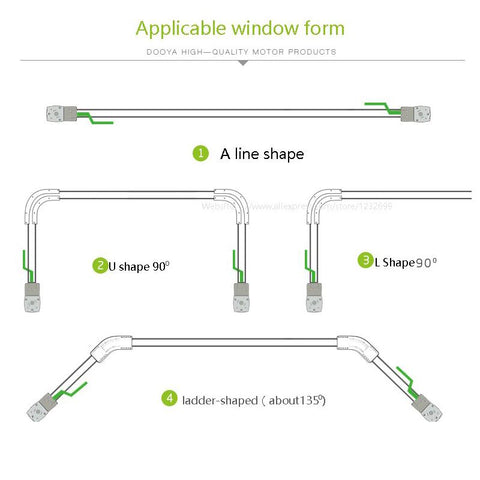 Electric Curtain Track rail Customizable Super silence for tuya Wifi zigbee Curtain-TI01089-Veeddydropshipping