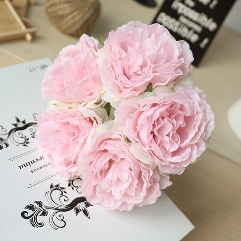 Peony Artificial flowers Home Decor-HA00718-Veeddydropshipping