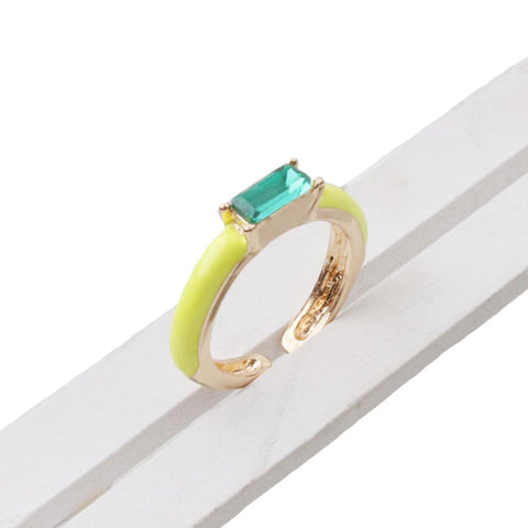 Glass 34 Colors Simple Style Ring Paved With Shiny Stone Fashion -JW01396-Veeddydropshipping