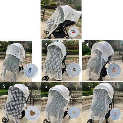 Baby Stroller Cover Breathable Mesh Mosquitoes Net Gauze Sunshade Windshield-TB00412-Veeddydropshipping