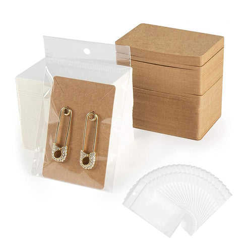 Earring Cards Necklace Display Cards with Bags for DIY Jewelry-JW01655-Veeddydropshipping