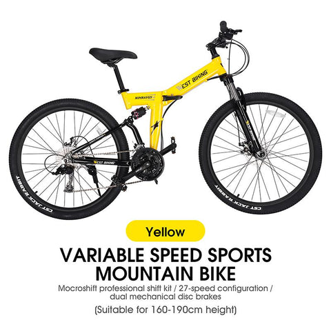 Foldable 27.5 Inch Mountain Bike 27 Speed BMX MTB Bicycle Men Women Shock -OS01070-Veeddydropshipping