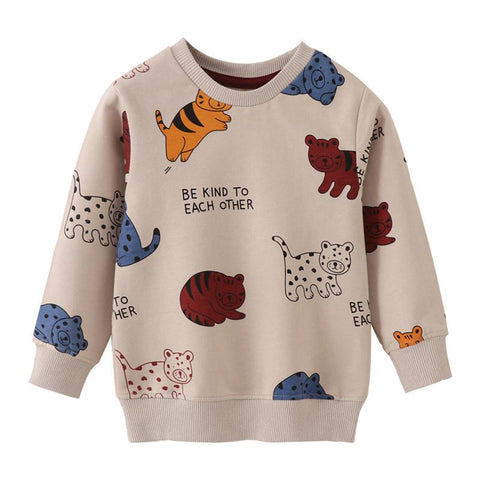 Jumping Meters New Arrival Autumn Spring Tigers Print Baby Sweatshirts Long-TB01343-Veeddydropshipping