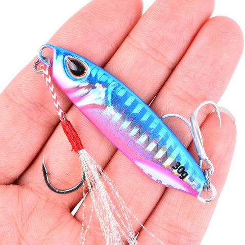 10PCS Metal Jig Fishing Lure Weights 10g-50g Trolling Hard Bait Bass Fishing Bait -OS00427-Veeddydropshipping