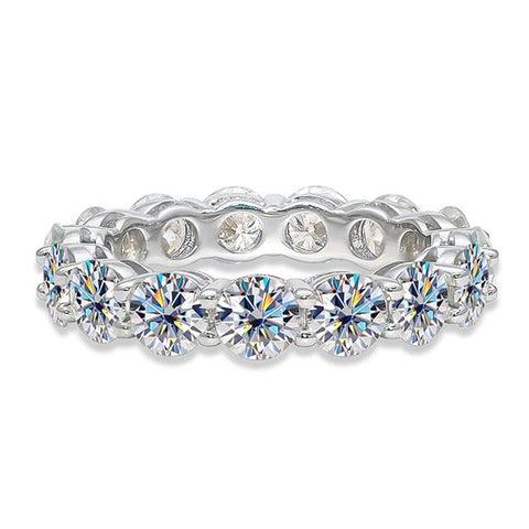 5mm  Moissanite Ring 925 Sliver Plated with White Gold Rings For Women-JW00029-Veeddydropshipping
