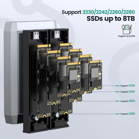 Dual  SSD Enclosure  Blazing  Thunderbolt   Compatible-CO00937-Veeddydropshipping
