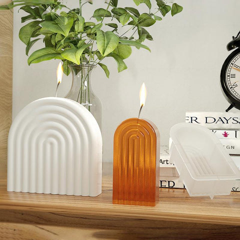 Rainbow Arch Candle Silicone Mold DIY-HA01233-Veeddydropshipping