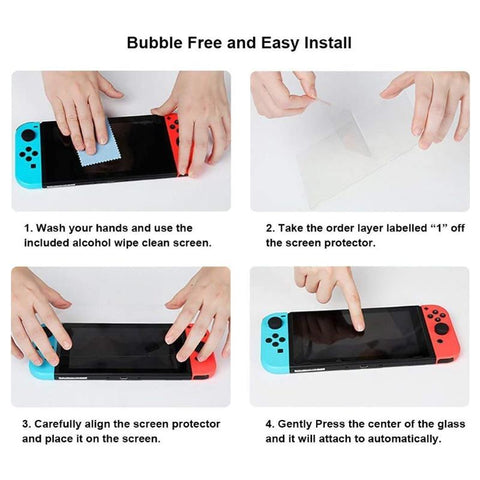 For Nintendo Switch Premium Tempered Ultra Clear Glass Screen Protector -CE01364-Veeddydropshipping