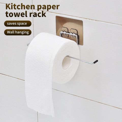Hanging Rolling Paper Holder No-Punch Bathroom Towel-HA00867-Veeddydropshipping