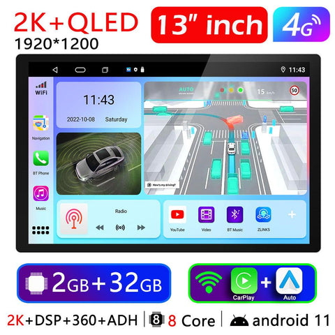 2 Din Android 7 9 10 13 Inch Car Multimedia Video Player 2DIN Stereo-AM00522-Veeddydropshipping