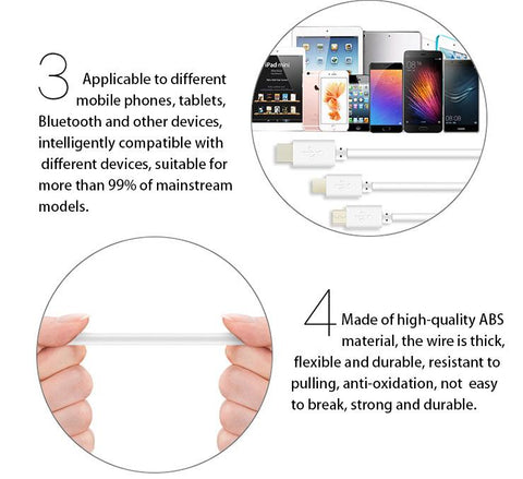 0.22M 1M 3 In 1 Short Fast Charging Cable Compatible For iP/Micro Usb/Type C-PA00027-Veeddydropshipping