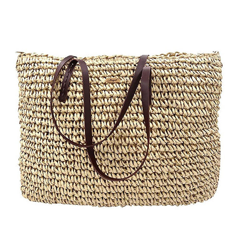 Women Summer Handbag Top Handle Fold Hollow Out Travel Holiday-BS00109-Veeddydropshipping
