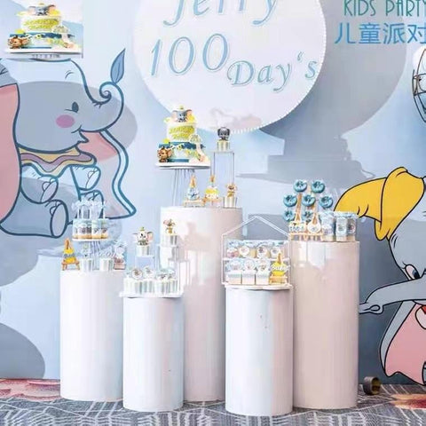 Round Cylinder Pedestal Display Art Decor-HA00596-Veeddydropshipping