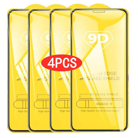 1-4PCS 9D Screen Protector Tempered Glass for IPhone 14 13 12 11 Pro Max Protective-PA00569-Veeddydropshipping