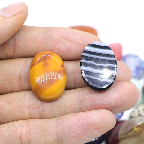 Cabochon Natural Stone Healing Crystal  Spacers Beads-JW01482-Veeddydropshipping