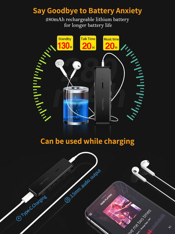 Bluetooth 5.1 Audio Receiver Portable Wireless Adapter 3.5mm AUX APTX APTX-LL -CE01157-Veeddydropshipping