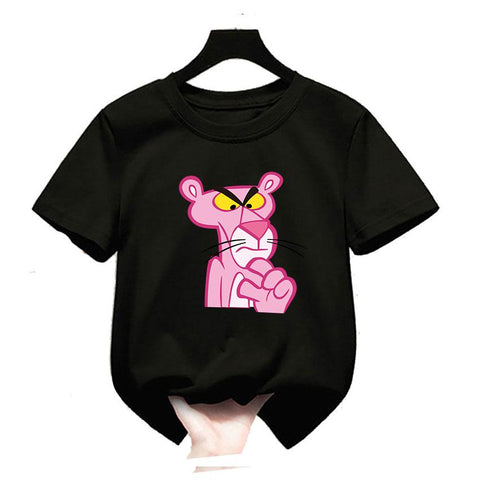 Boys Girls Anime pink panther 3D T shirt Clothes Cartoon Tops Kids pink-TB01166-Veeddydropshipping