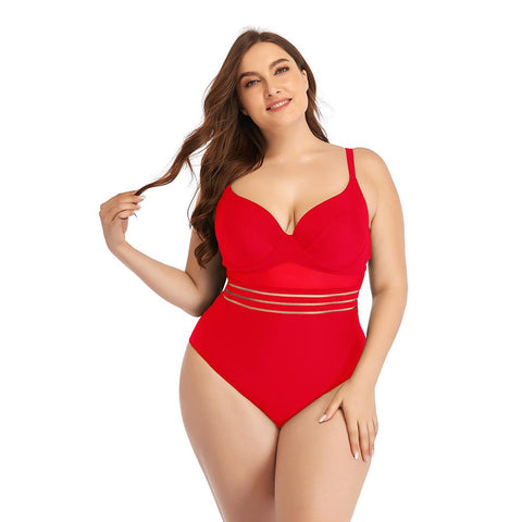 2023 New Large Size Swimsuits For Women One Piece Plus Swimwear Sexy Swim -OS00307-Veeddydropshipping