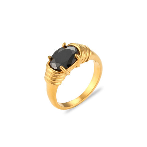 3A Zircon Shiny Stone Ring 18K Gold Plated Rings For Women-JW00023-Veeddydropshipping