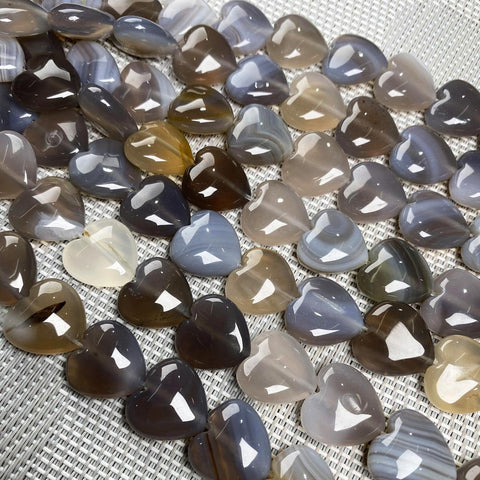 Natural Stone Heart shape Loose Beads Crystal for Jewelry Making DIY -JW01491-Veeddydropshipping