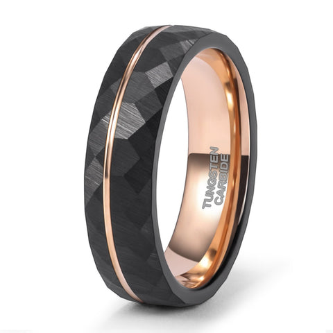 Tungsten Carbide Black Diamond Couple Engagement Ring Jewelry -JW00434-Veeddydropshipping