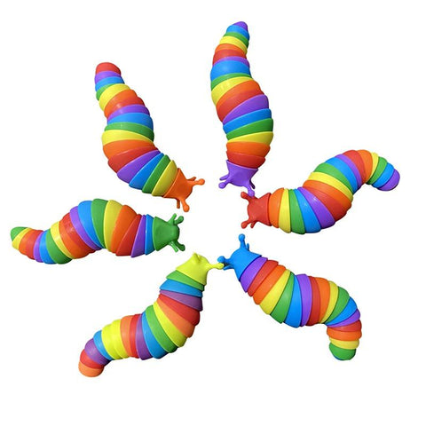 Funny Fidget Slugs Articulated Sensory Slug Toy Realistic Worm Caterpillar-TB01541-Veeddydropshipping