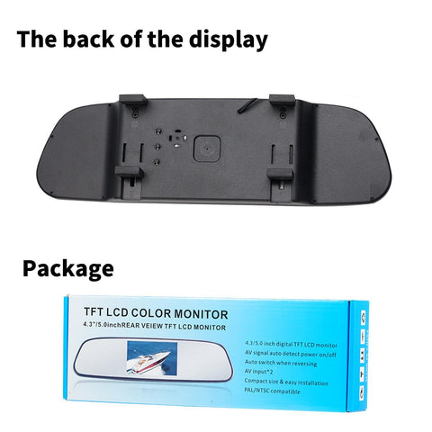 4.3/5 Inch LCD TFT Mirror Screen Car Monitor Mirror Reversing-AM00667-Veeddydropshipping