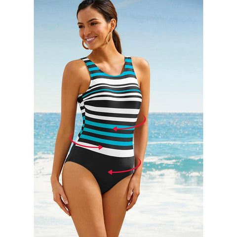 Women Striped Swimsuit 2022 One Piece Backless Swimwear Sexy Slimming Beach-OS00062-Veeddydropshipping