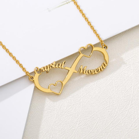Stainless Steel Custom Name Necklaces With Heart Simple -JW01236-Veeddydropshipping
