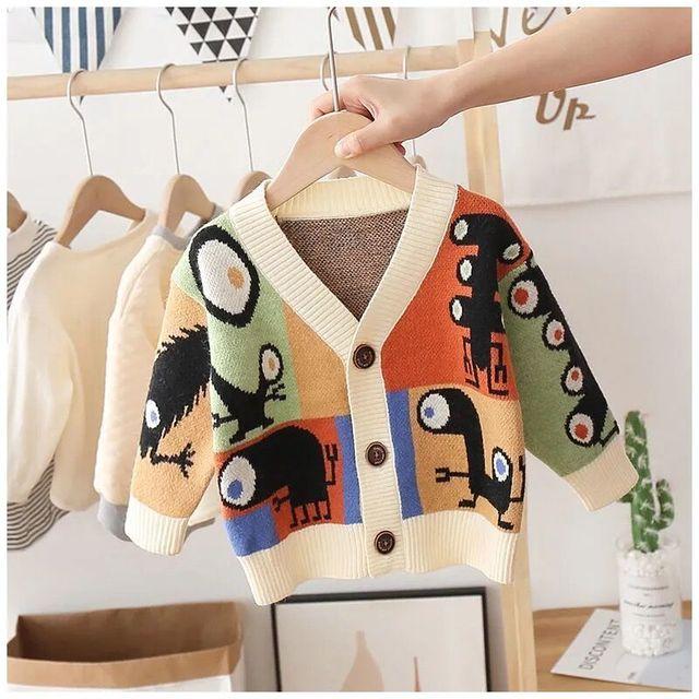 Children Cartoon Cardigan Sweater Boys Clothes Kids-Veeddydropshipping