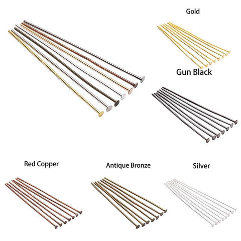 Rhodium Metal Eye Head Pins Findings For Jewelry Making Supplies DIY -JW01616-Veeddydropshipping