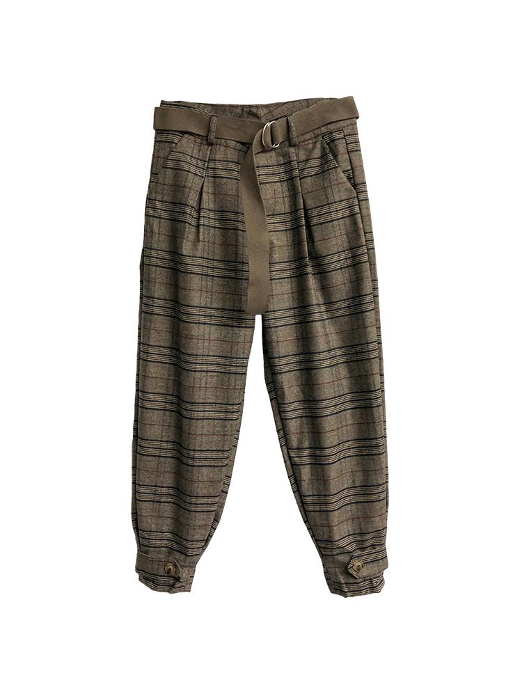 Vintage Back Elastic High Waist Pencil Pants-Veeddydropshipping