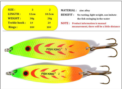 1PC 18g 28g spinner Fishing Lure metal bait Spoon Fishing Tackle Vissen Pesca -OS00373-Veeddydropshipping
