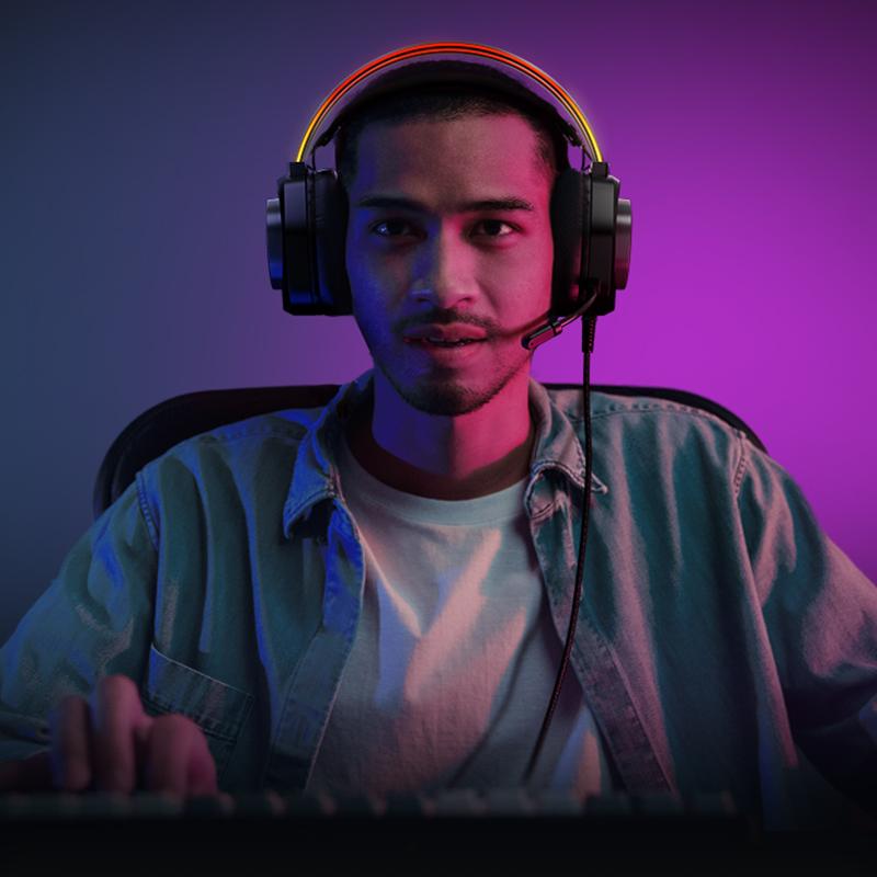RGB Gaming Headphone with Mic 3.5mm Wired-Veeddydropshipping