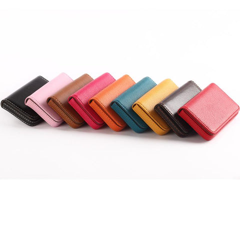 Card Holder PU Leather Large Capacity Business-BS00607-Veeddydropshipping