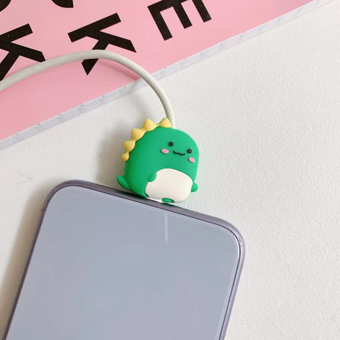 Cartoon Dinosaur Cable Protector Bite Organizer Food USB Charging Earphone Cable Buddy-PA00909-Veeddydropshipping