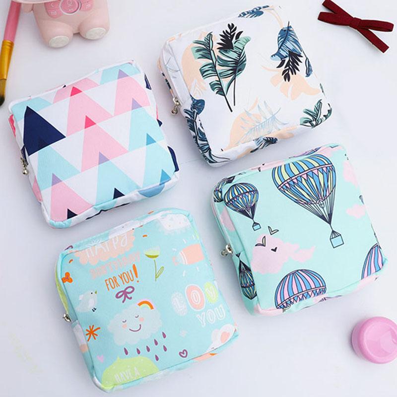 Cute Girl Makeup Lipstick Mini Sanitary Napkins Bags Women Small Cosmetic Bag Kit Travel Earphone-PA00914-Veeddydropshipping