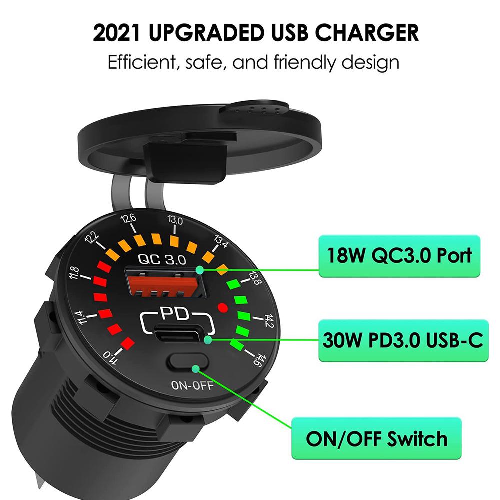 QC 3.0 18W Dual USB Car Charger 12V 24V-PA01156-Veeddydropshipping