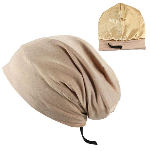 Lined Sleeping Beanie Hat Bamboo Headwear-Veeddydropshipping